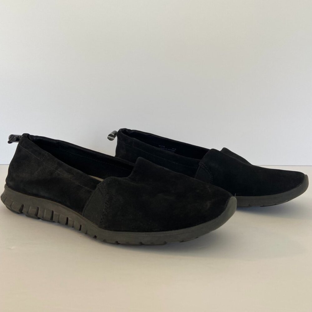 Cole Haan Black Suede Zerogrand A-Line Loafer